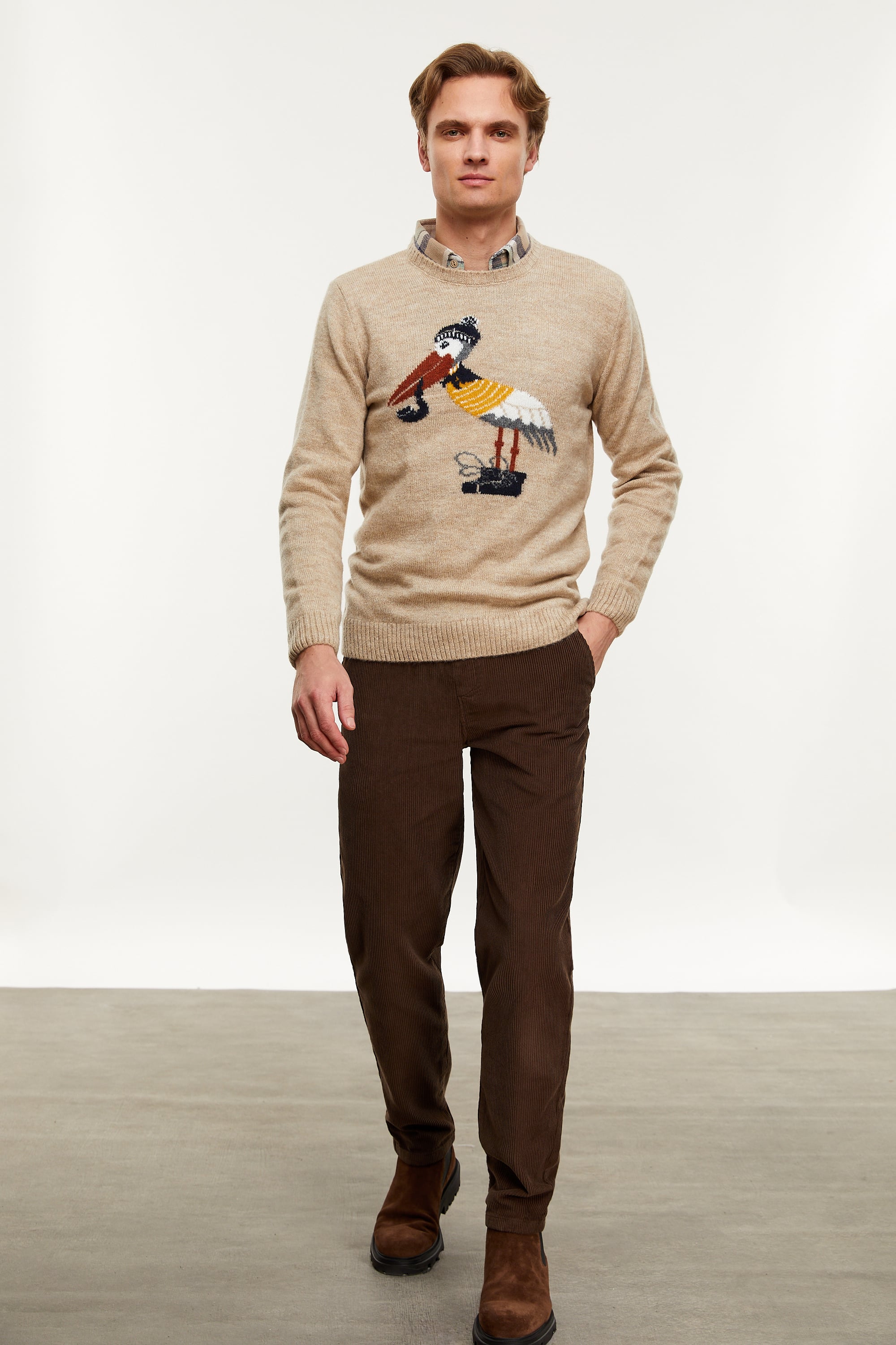 JAKARLI BİSİKLET YAKA TRİKO KAZAK