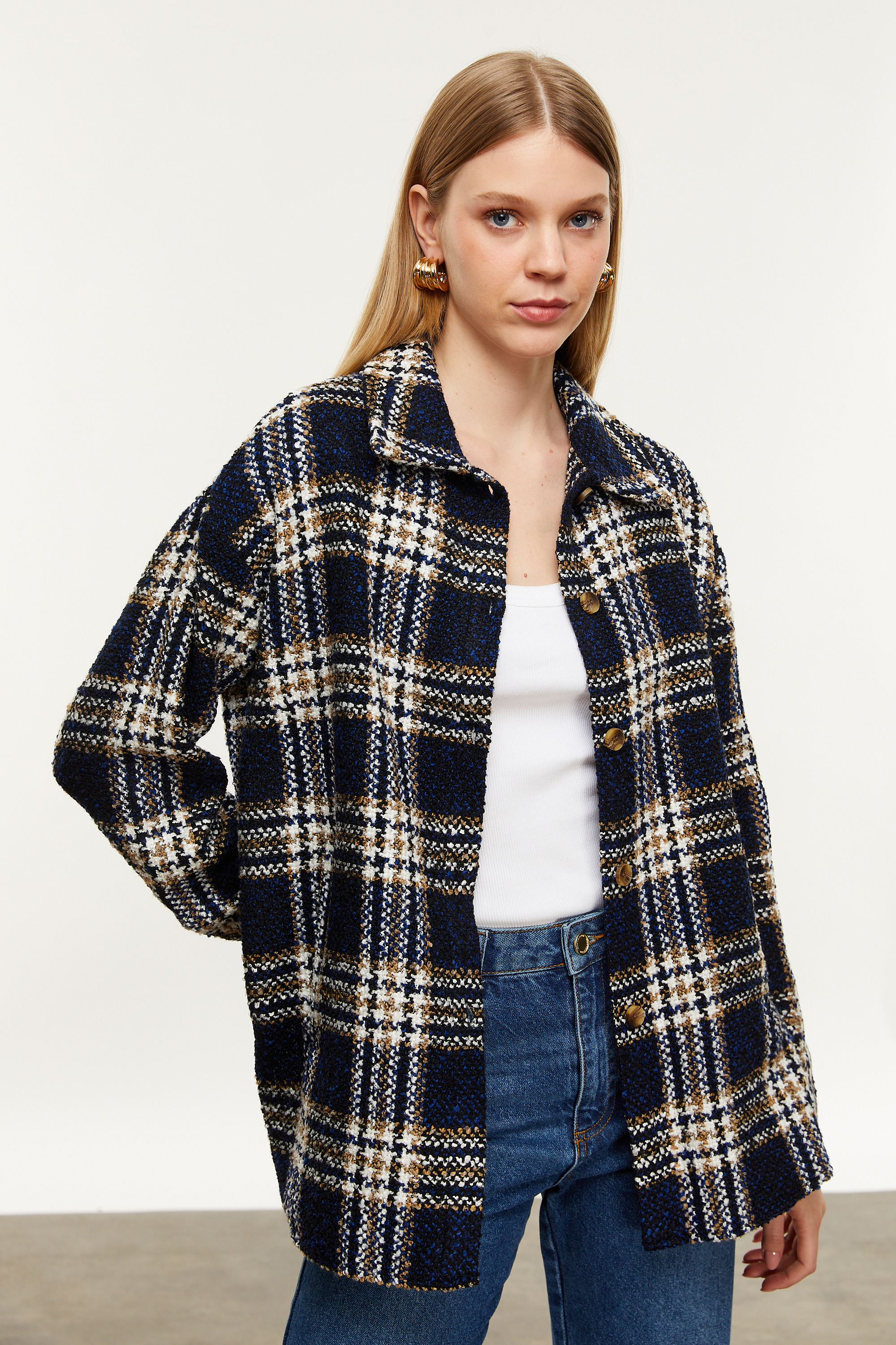 YÜN KARIŞIMLI EKOSELİ CEKET GÖMLEK