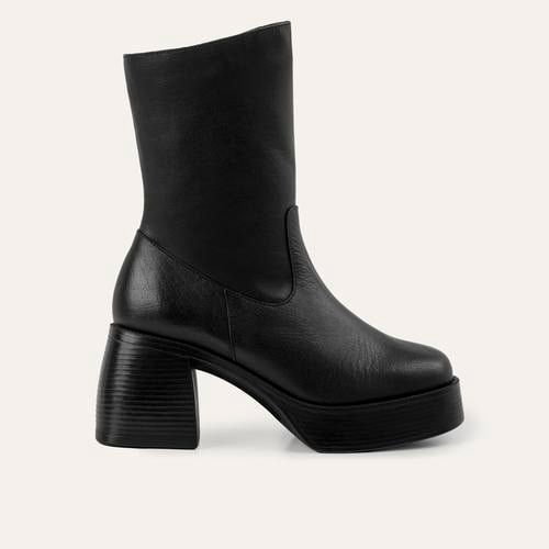 PLATFORM TOPUKLU HAKİKİ DERİ BOT