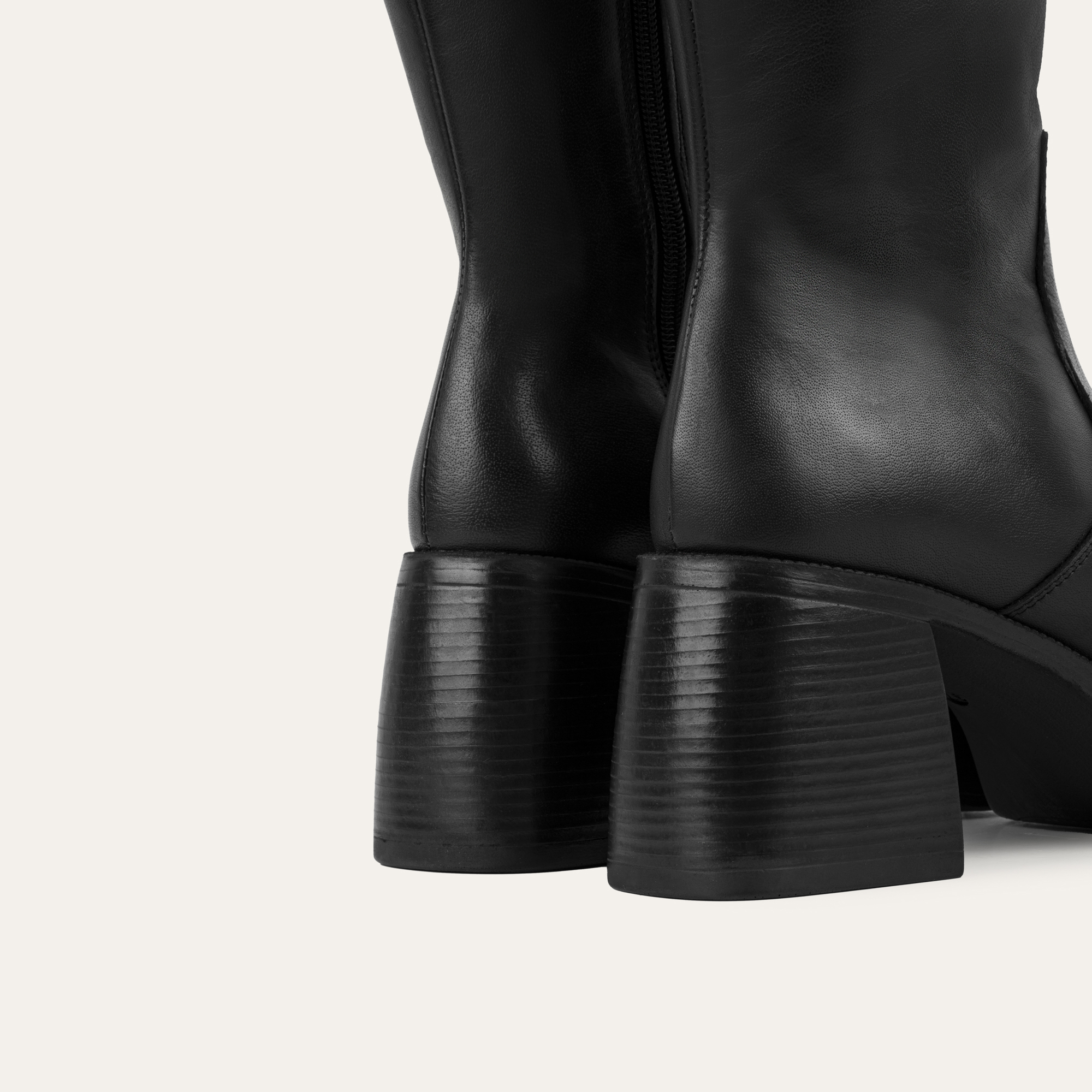 PLATFORM TOPUKLU HAKİKİ DERİ ÇİZME