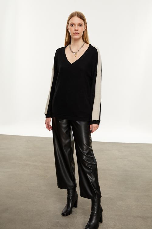  RENK BLOKLU V YAKA KAZAK