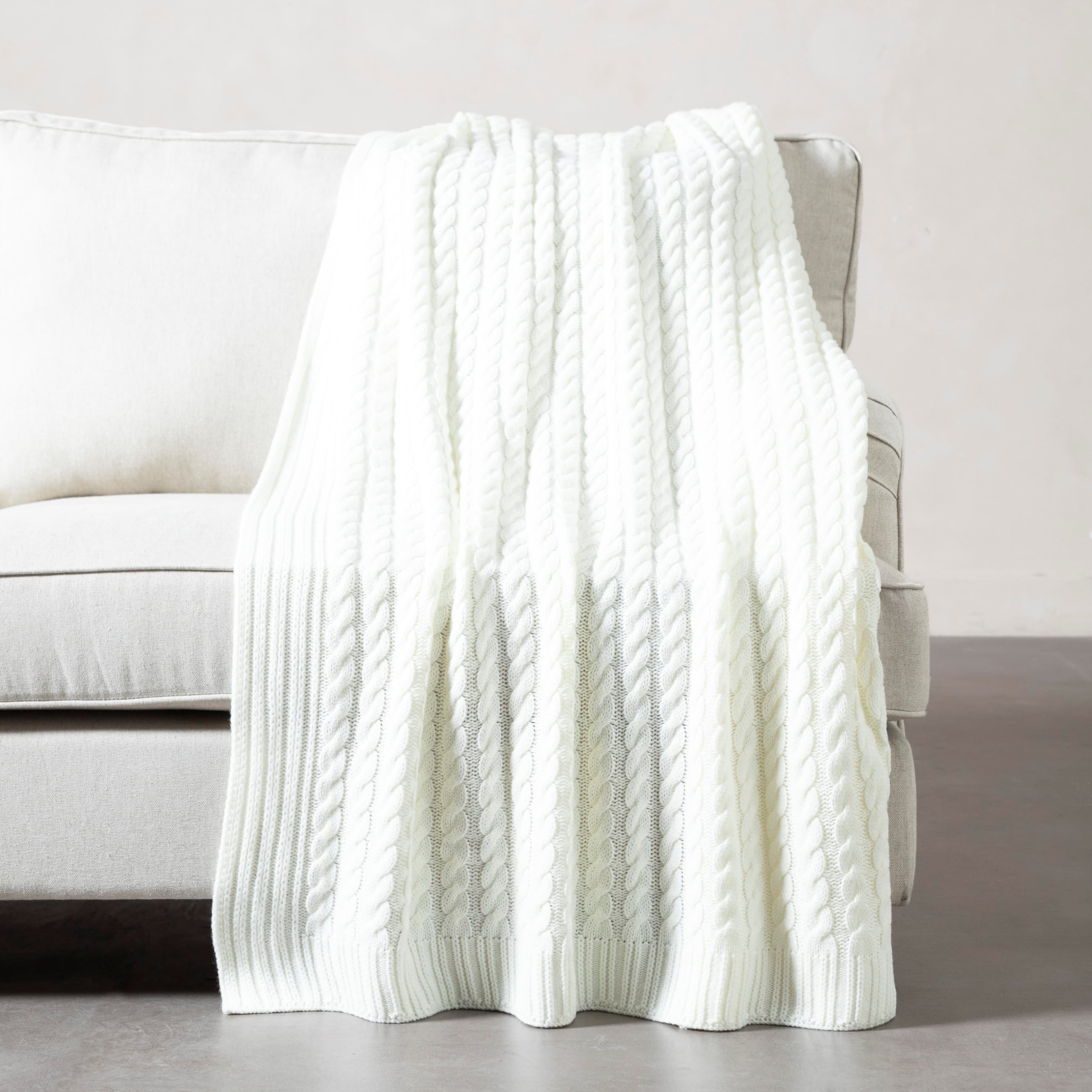 ROWAN DİZ ÜSTÜ BATTANİYE BEYAZ 130X170