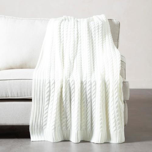  ROWAN DİZ ÜSTÜ BATTANİYE BEYAZ 130X170