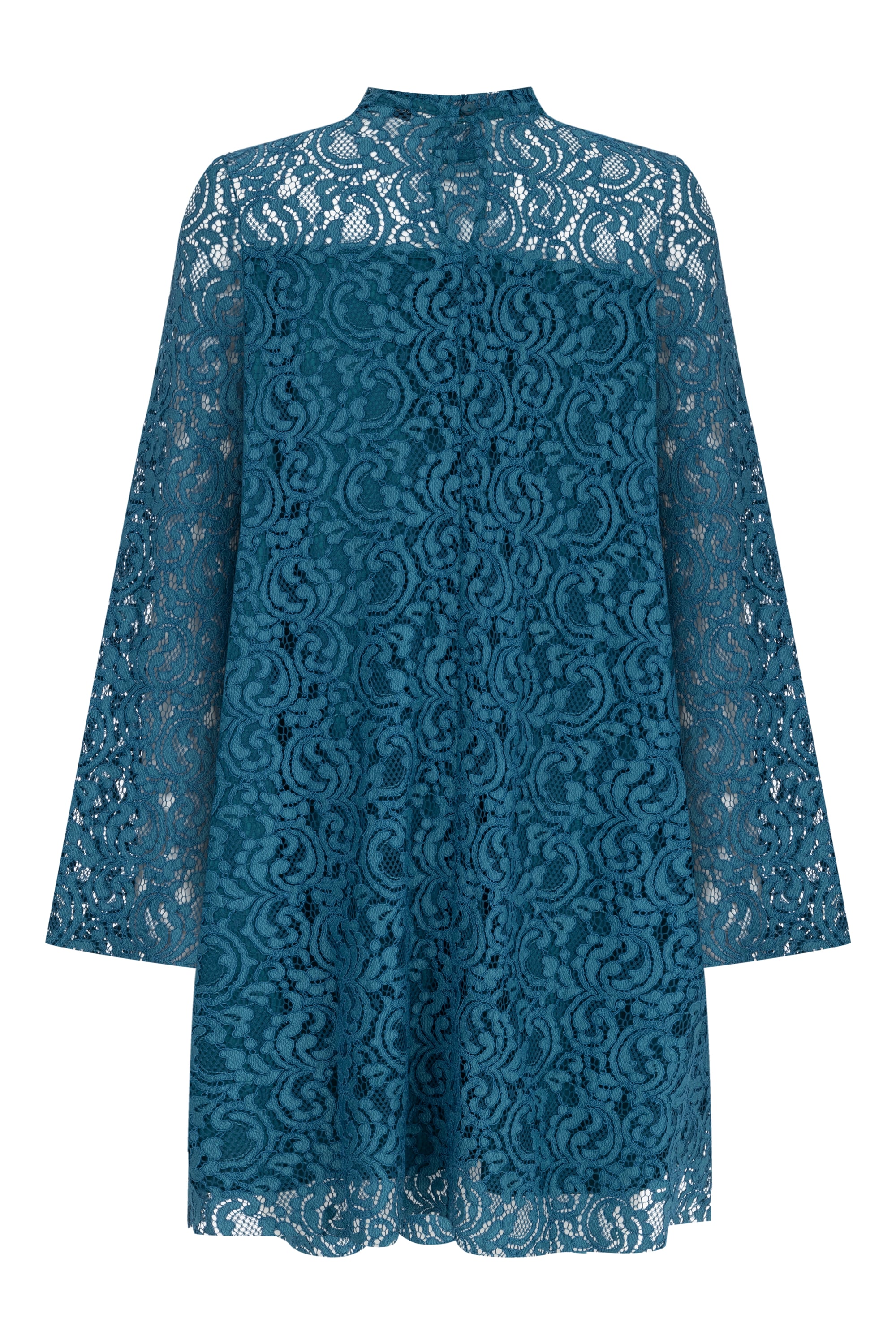 DANTELLİ A FORM MİNİ ELBİSE