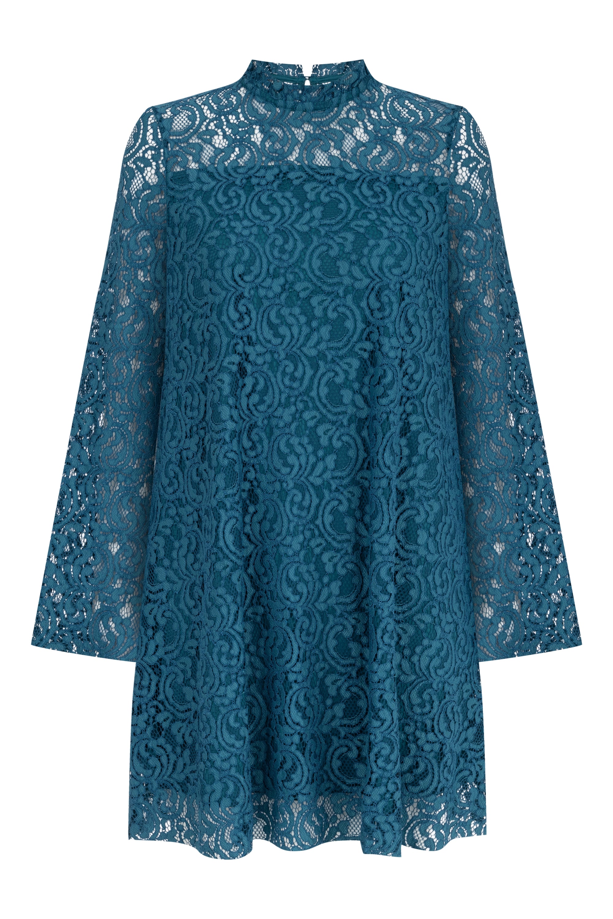 DANTELLİ A FORM MİNİ ELBİSE