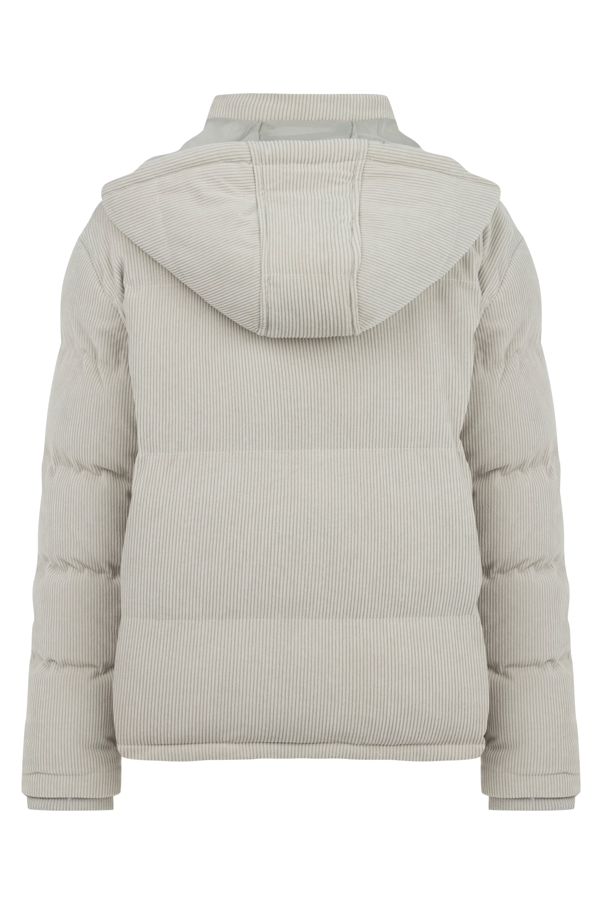 KADİFE DOKULU ÇIKARILABİLİR KAPÜŞONLU MONT