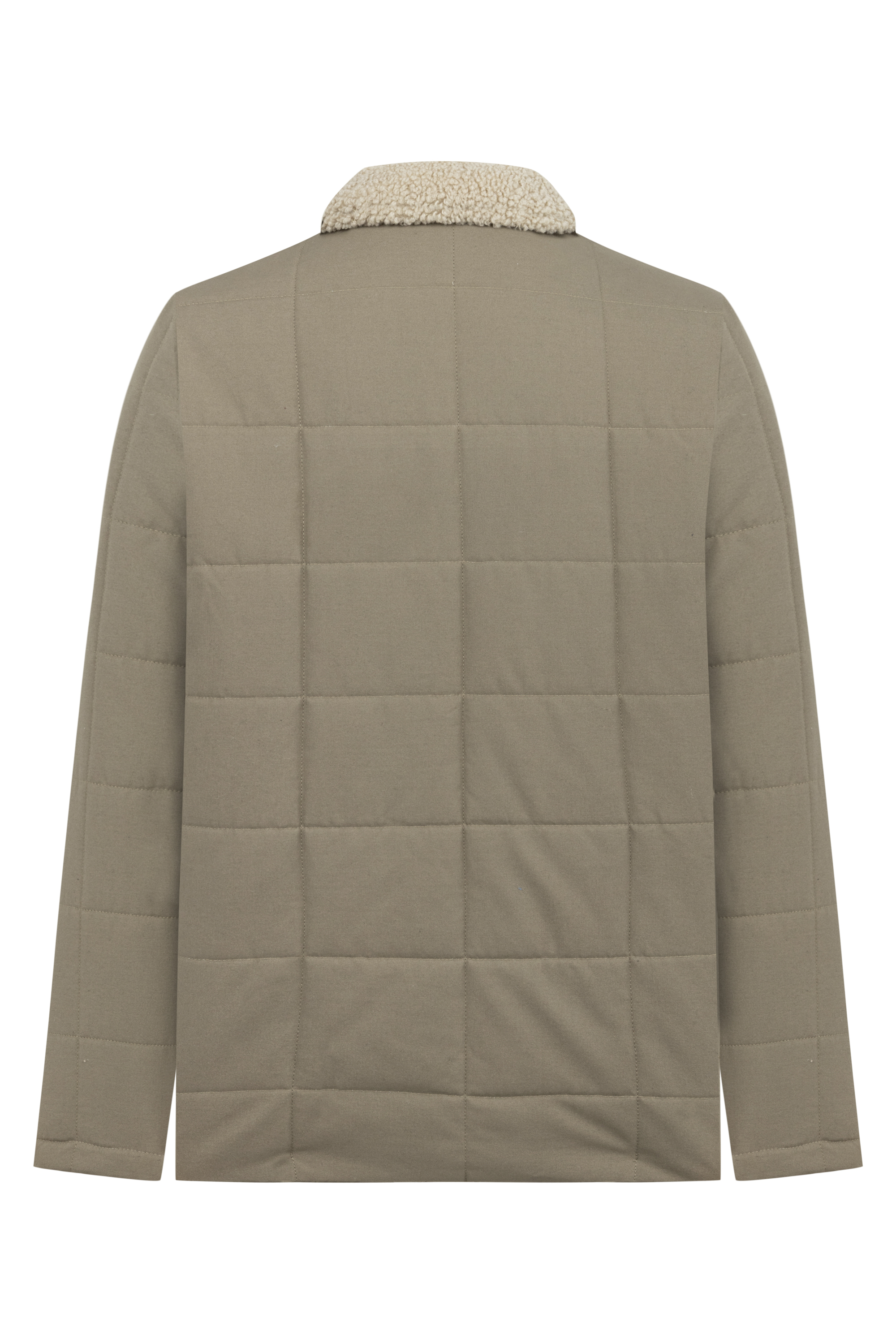 POLAR YAKA DERİ GÖRÜNÜMLÜ MONT