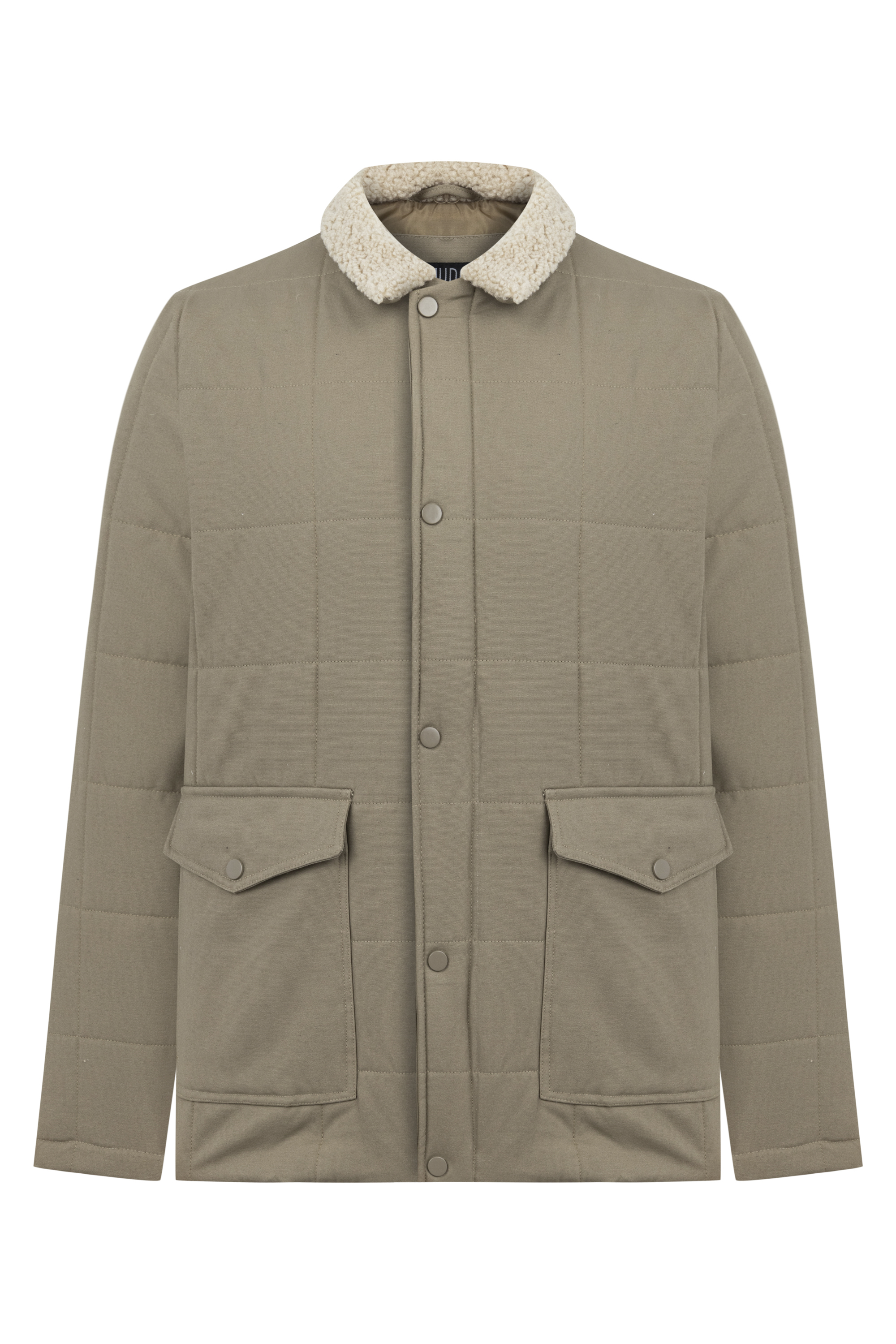 POLAR YAKA DERİ GÖRÜNÜMLÜ MONT