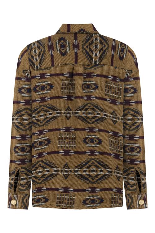  ETNİK DESENLİ RAHAT KESİM GÖMLEK