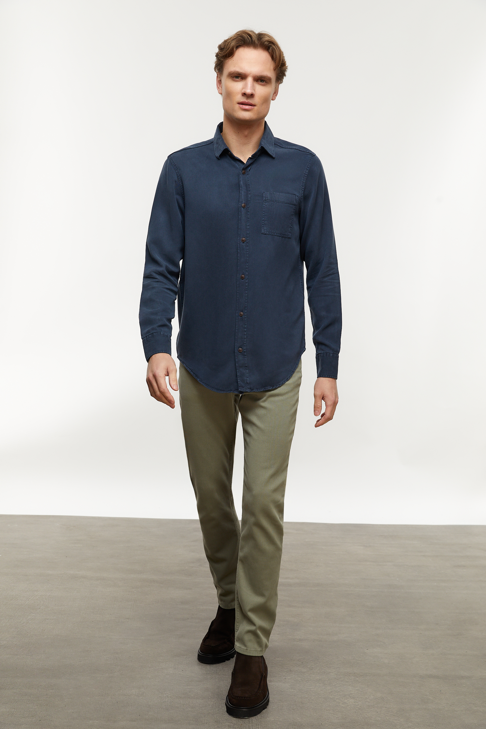 MODAL LİYOSEL KARIŞIMLI REGULAR FIT GÖMLEK