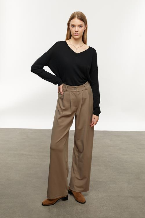  PENS DETAYLI WIDE LEG KLASİK PANTOLON