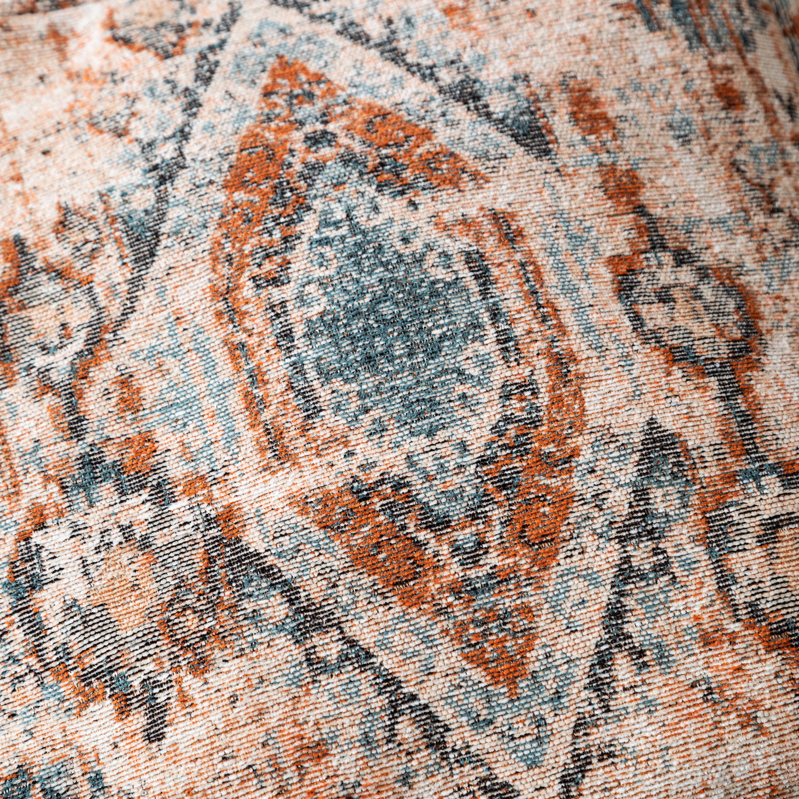 MAGGIE PUF ETNİK DESENLİ KİREMİT