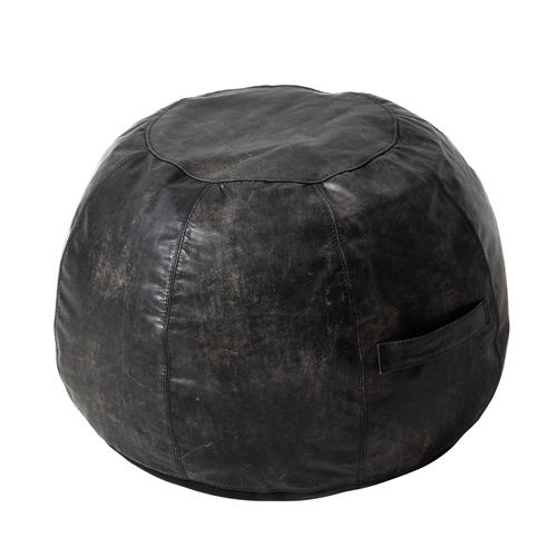 TABOO DERİ PUF SİYAH