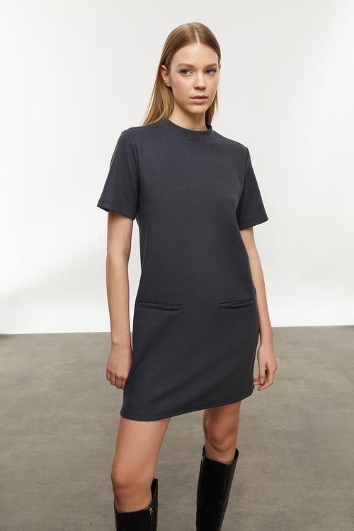  KISA KOLLU MİNİ ELBİSE