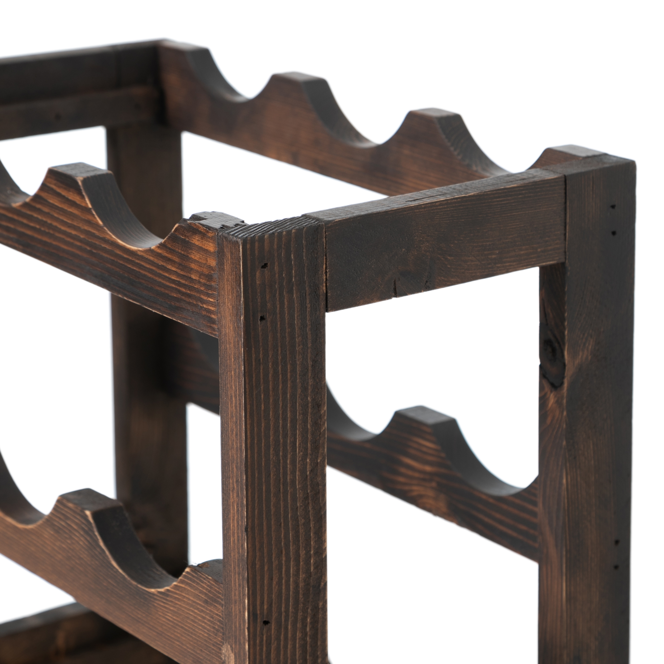 ÜÇ KATLI MİNİ AHŞAP ŞARAP STANDI TRES