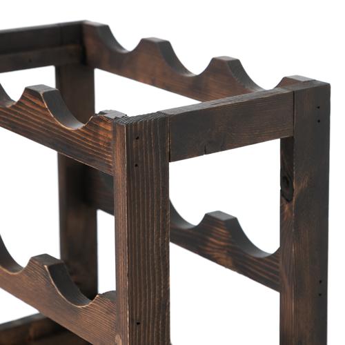  ÜÇ KATLI MİNİ AHŞAP ŞARAP STANDI TRES