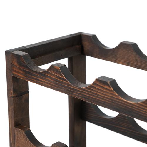  ÜÇ KATLI MİNİ AHŞAP ŞARAP STANDI TRES