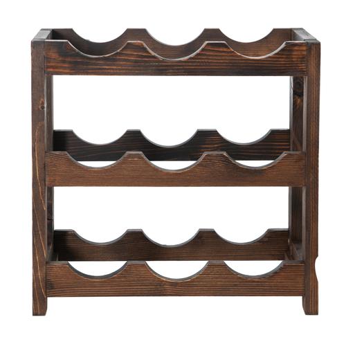  ÜÇ KATLI MİNİ AHŞAP ŞARAP STANDI TRES