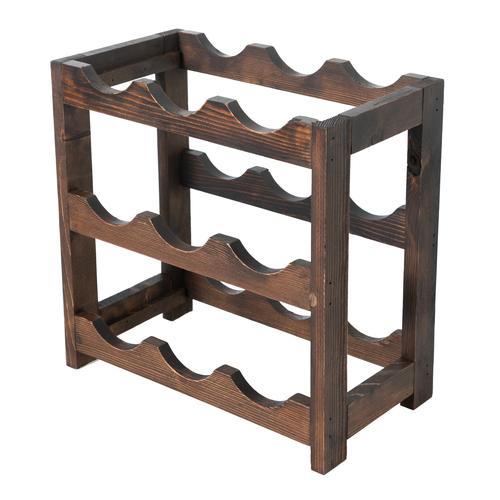  ÜÇ KATLI MİNİ AHŞAP ŞARAP STANDI TRES