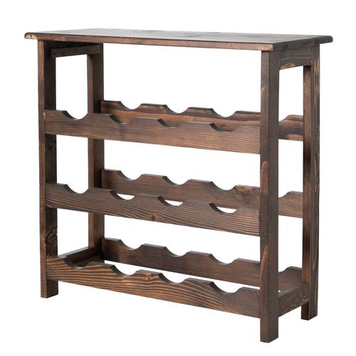  ÜÇ KATLI AHŞAP ŞARAP STANDI