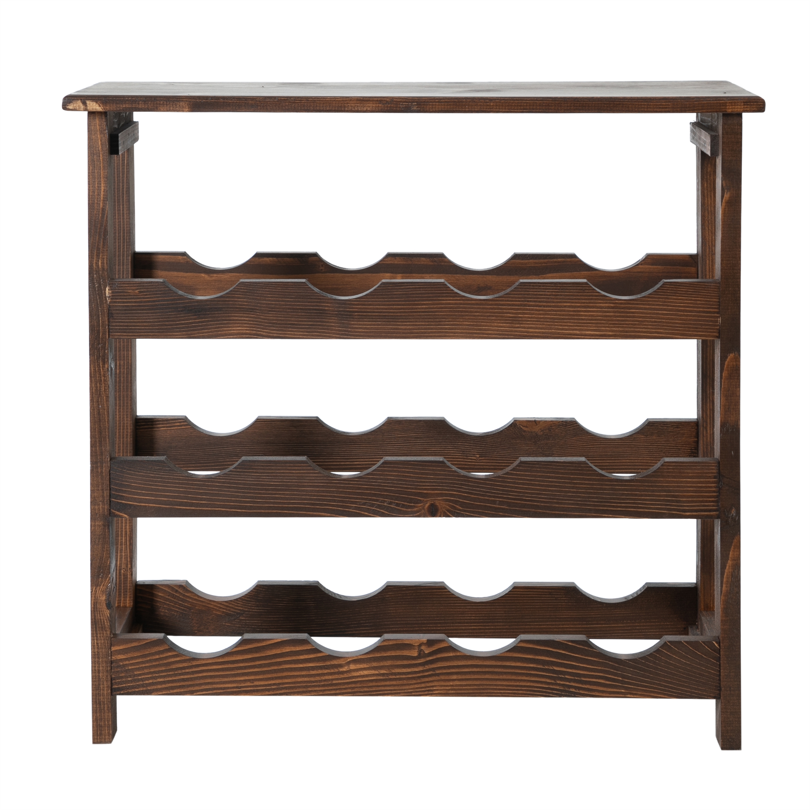 ÜÇ KATLI AHŞAP ŞARAP STANDI