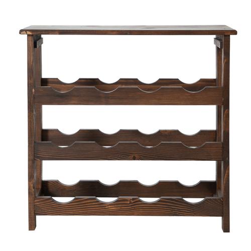  ÜÇ KATLI AHŞAP ŞARAP STANDI