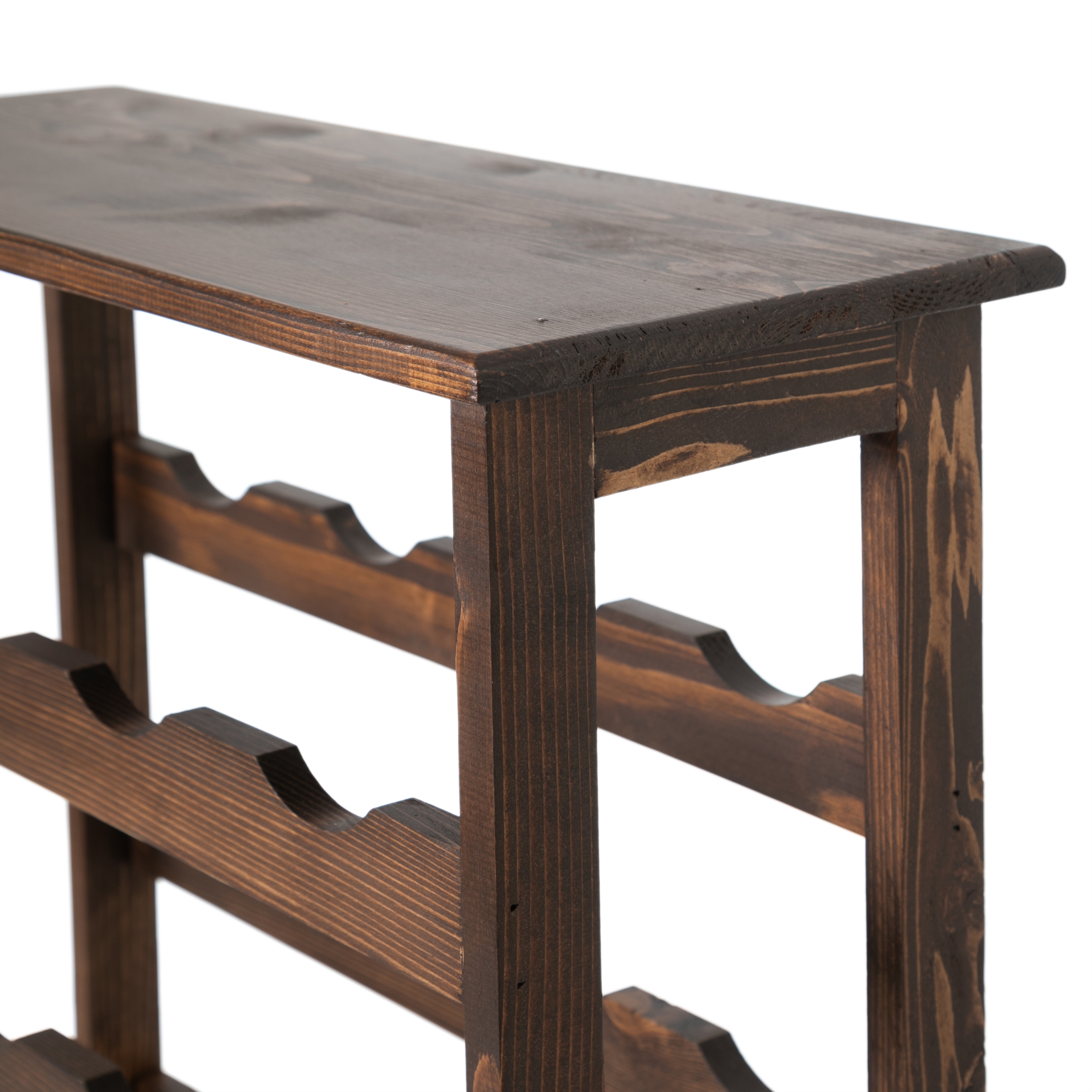 ÜÇ KATLI AHŞAP ŞARAP STANDI