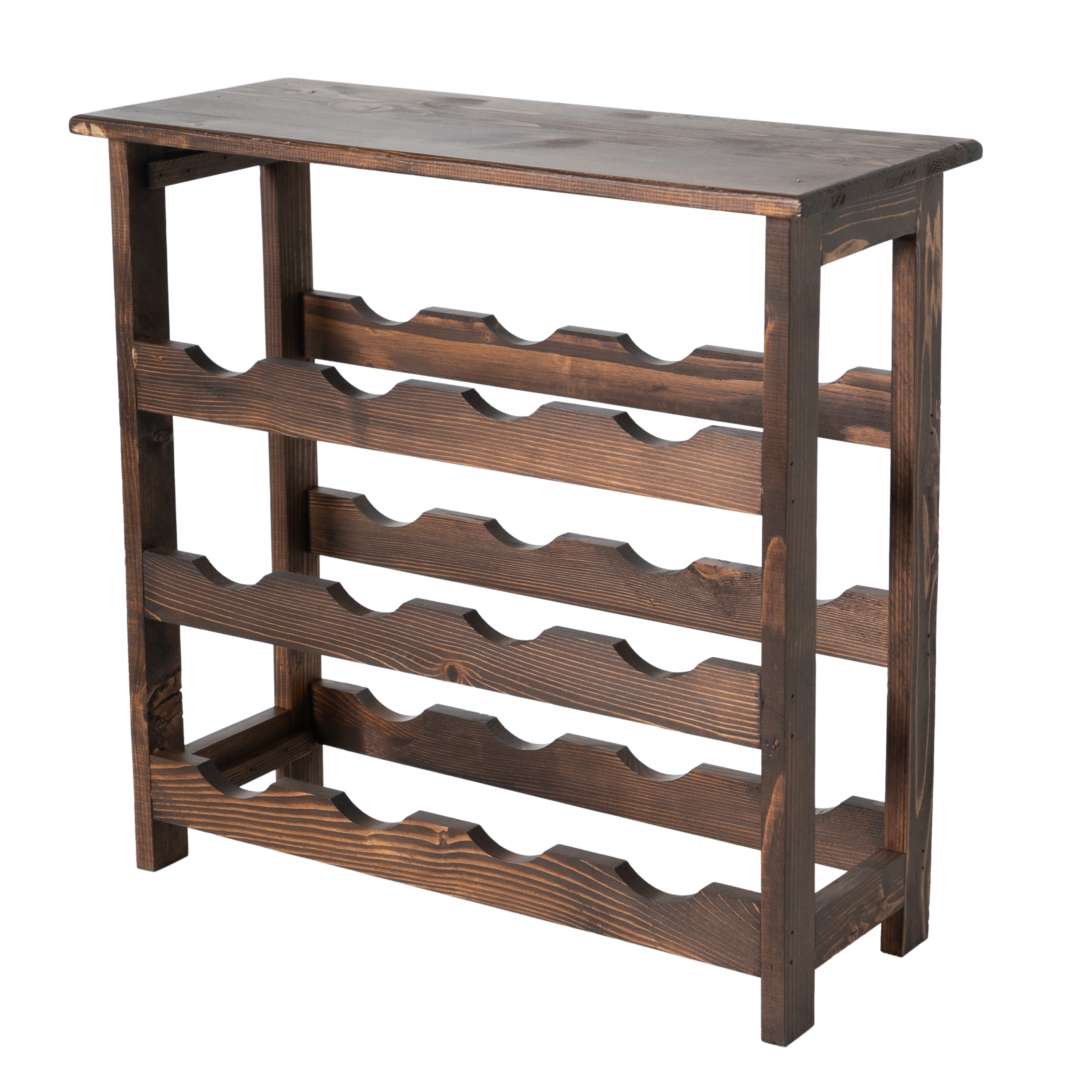 ÜÇ KATLI AHŞAP ŞARAP STANDI