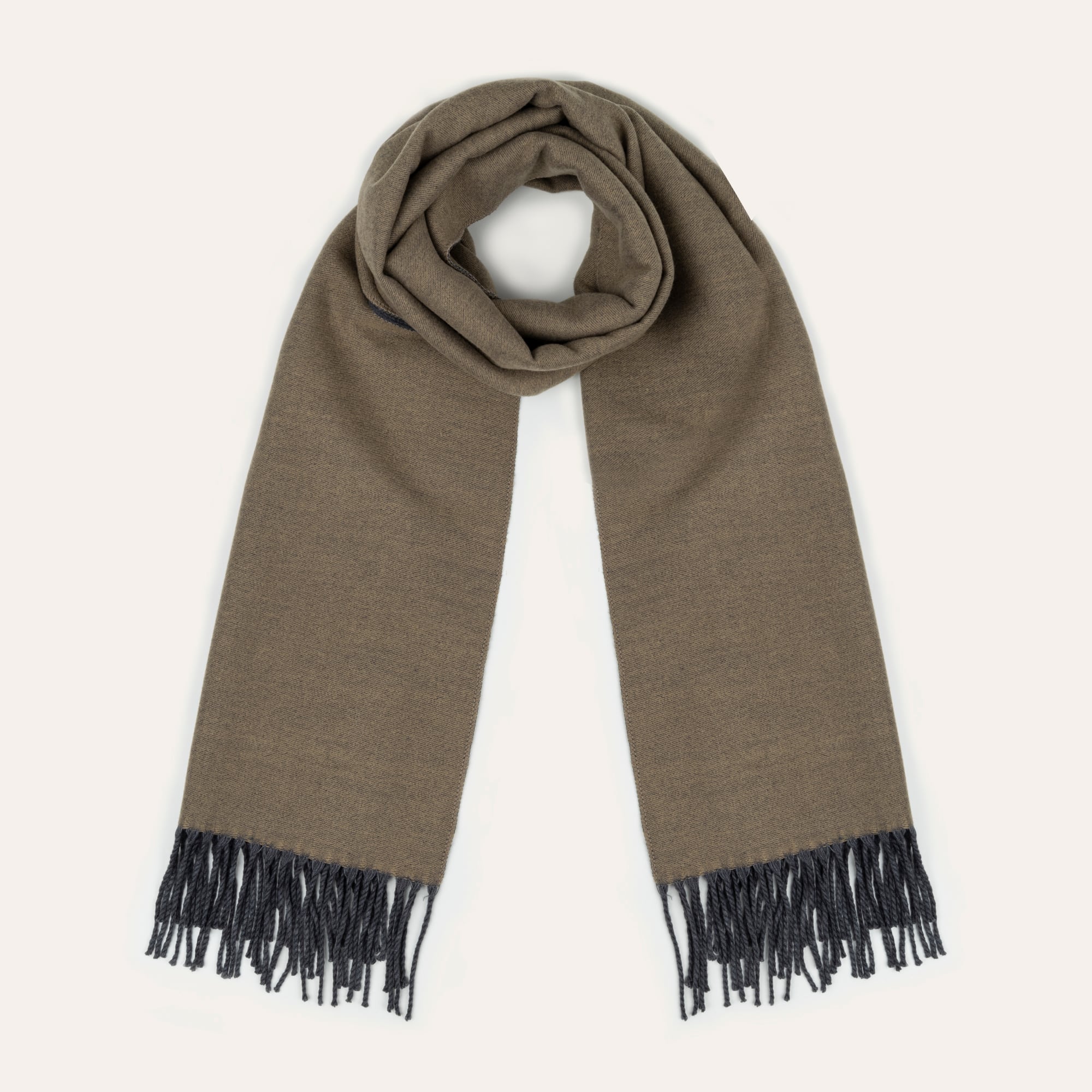 PÜSKÜL DETAYLI ÇİFT TARAFLI ATKI