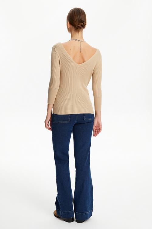 FİTİLLİ V YAKA TRİKO KAZAK