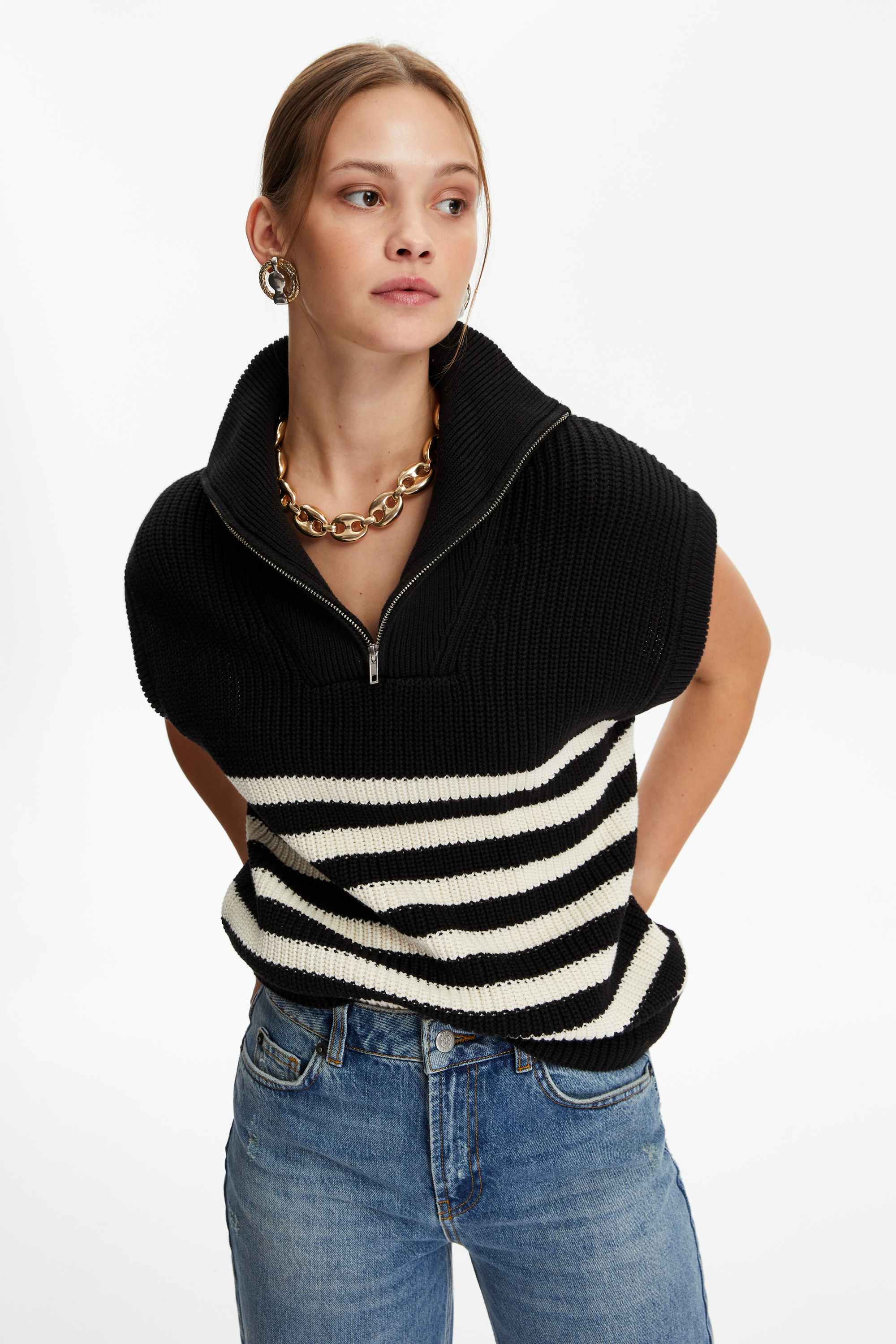 ÇİZGİLİ TRİKO SÜVETER