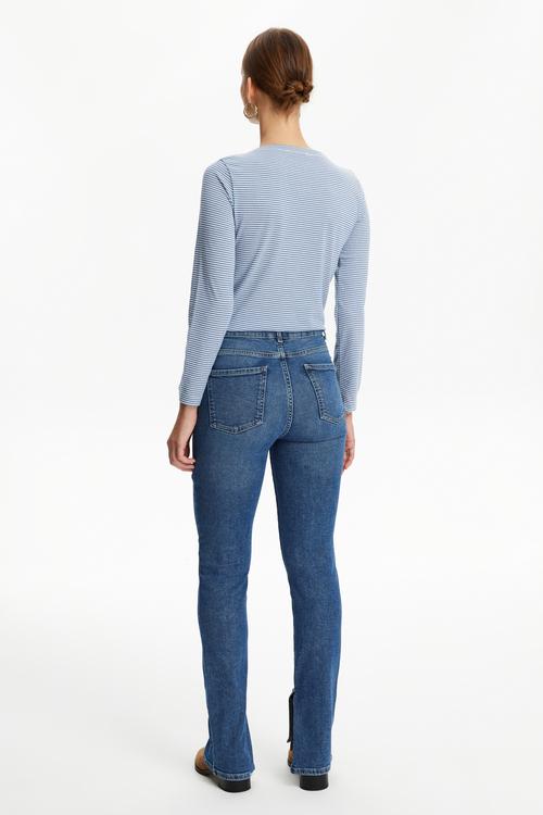  YIRTMAÇ DETAYLI STRAIGHT FIT JEAN PANTOLON