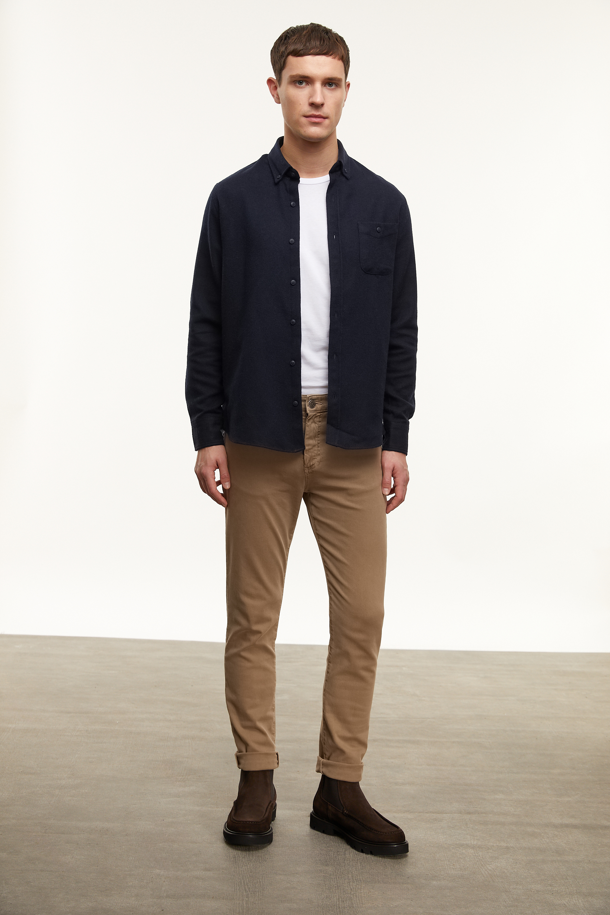 YÜN KARIŞIMLI REGULAR FIT GÖMLEK