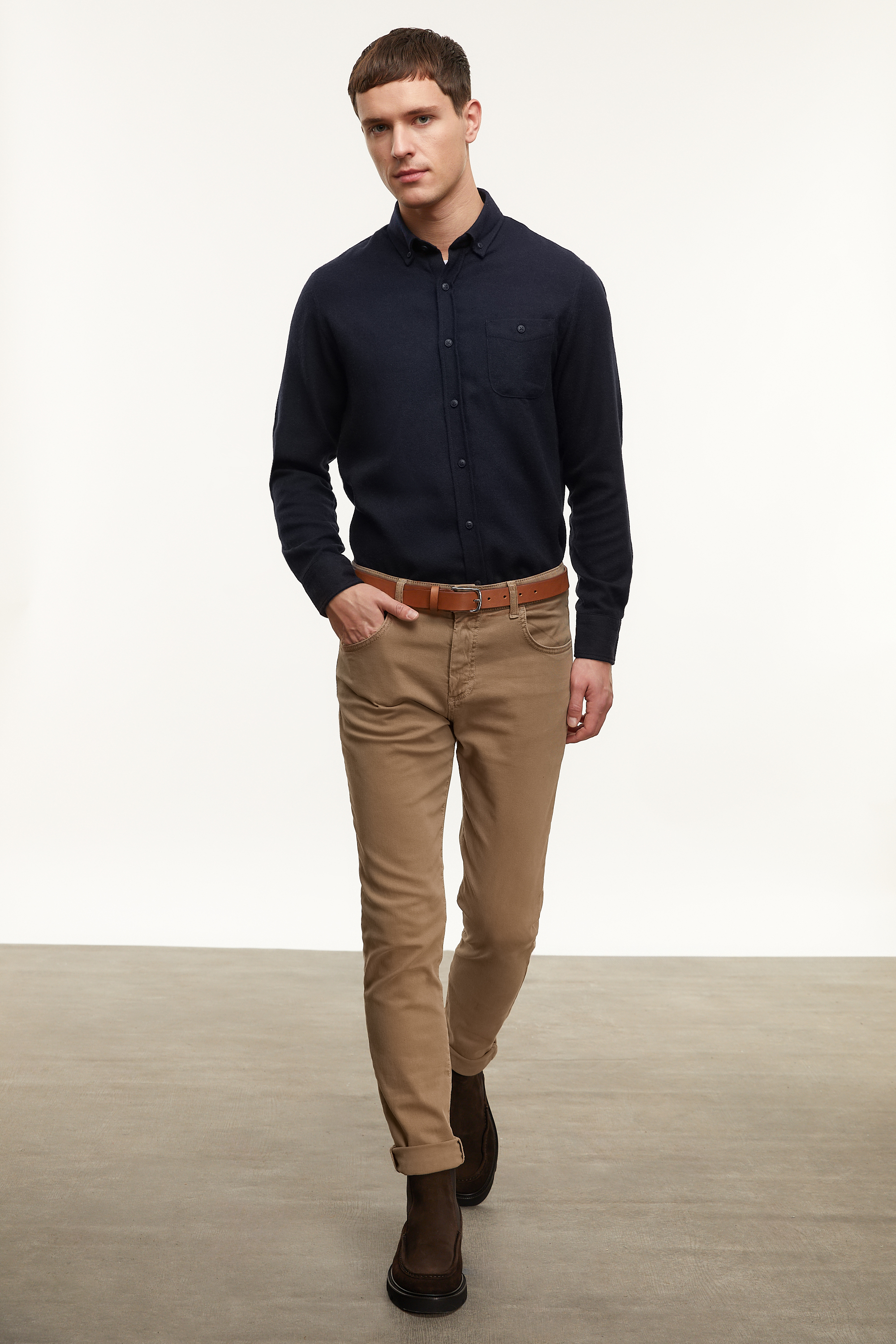 YÜN KARIŞIMLI REGULAR FIT GÖMLEK