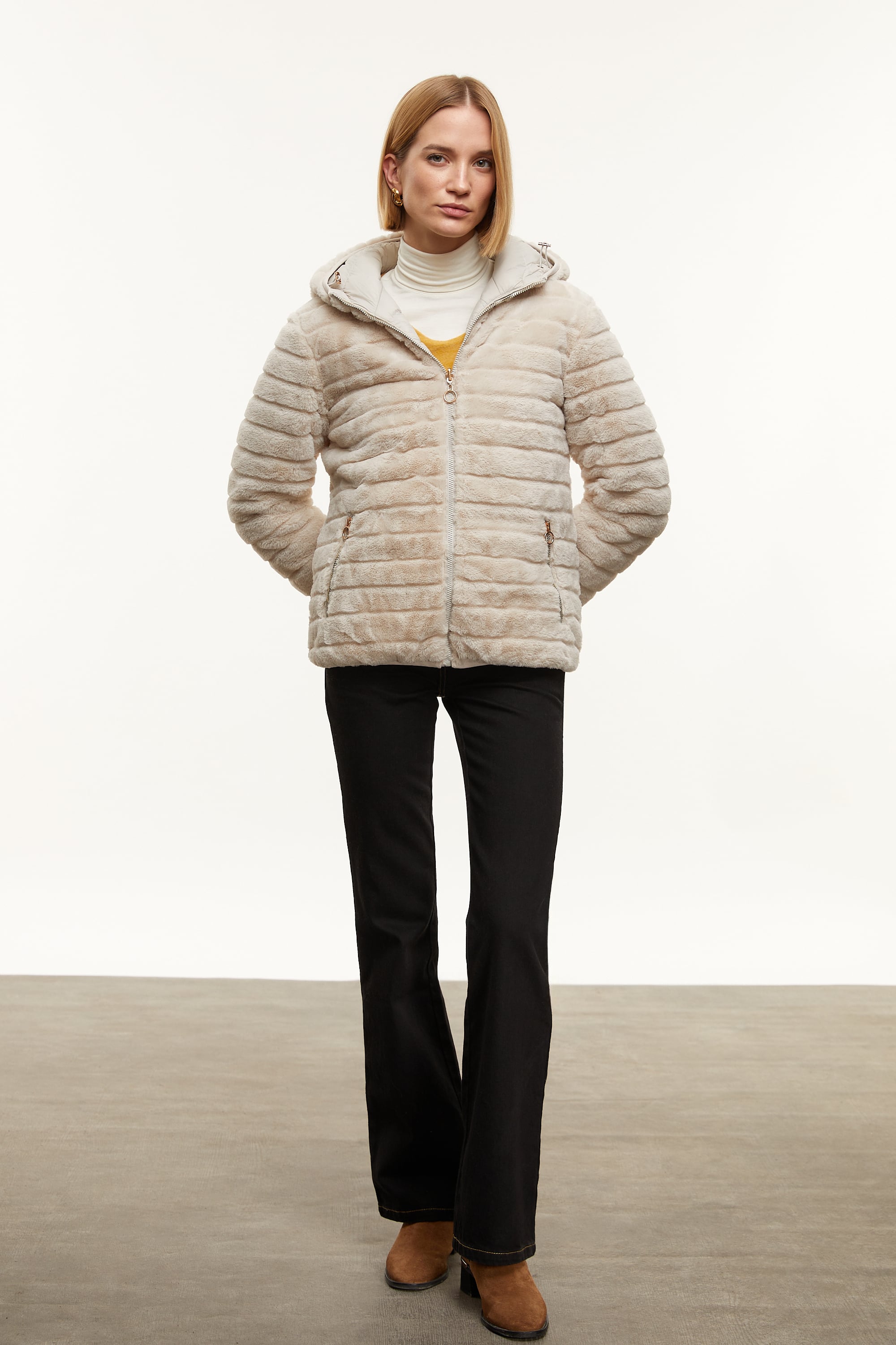 ÇİFT TARAFLI KAPÜŞONLU MONT