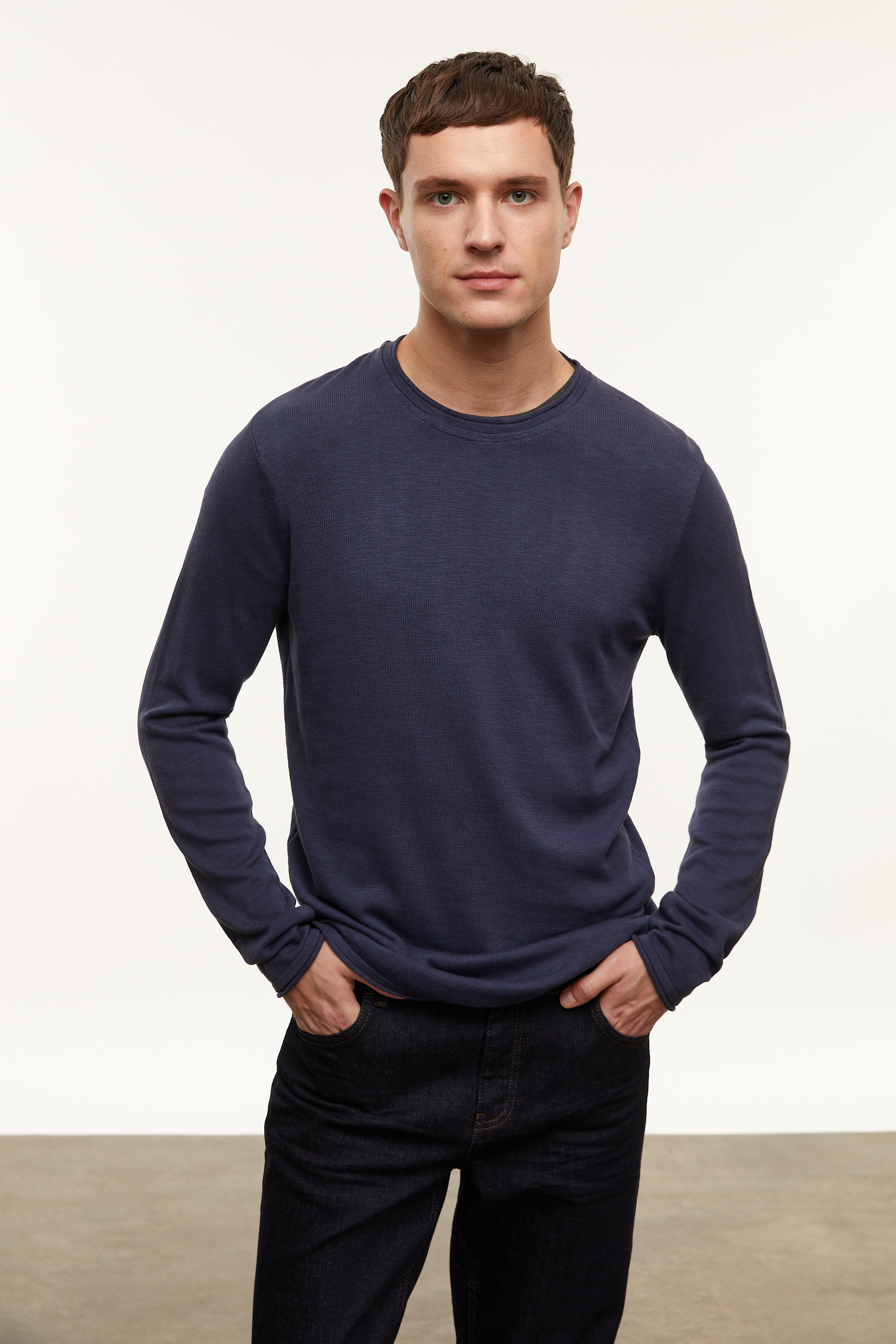 PAMUKLU BİSİKLET YAKA TRİKO KAZAK