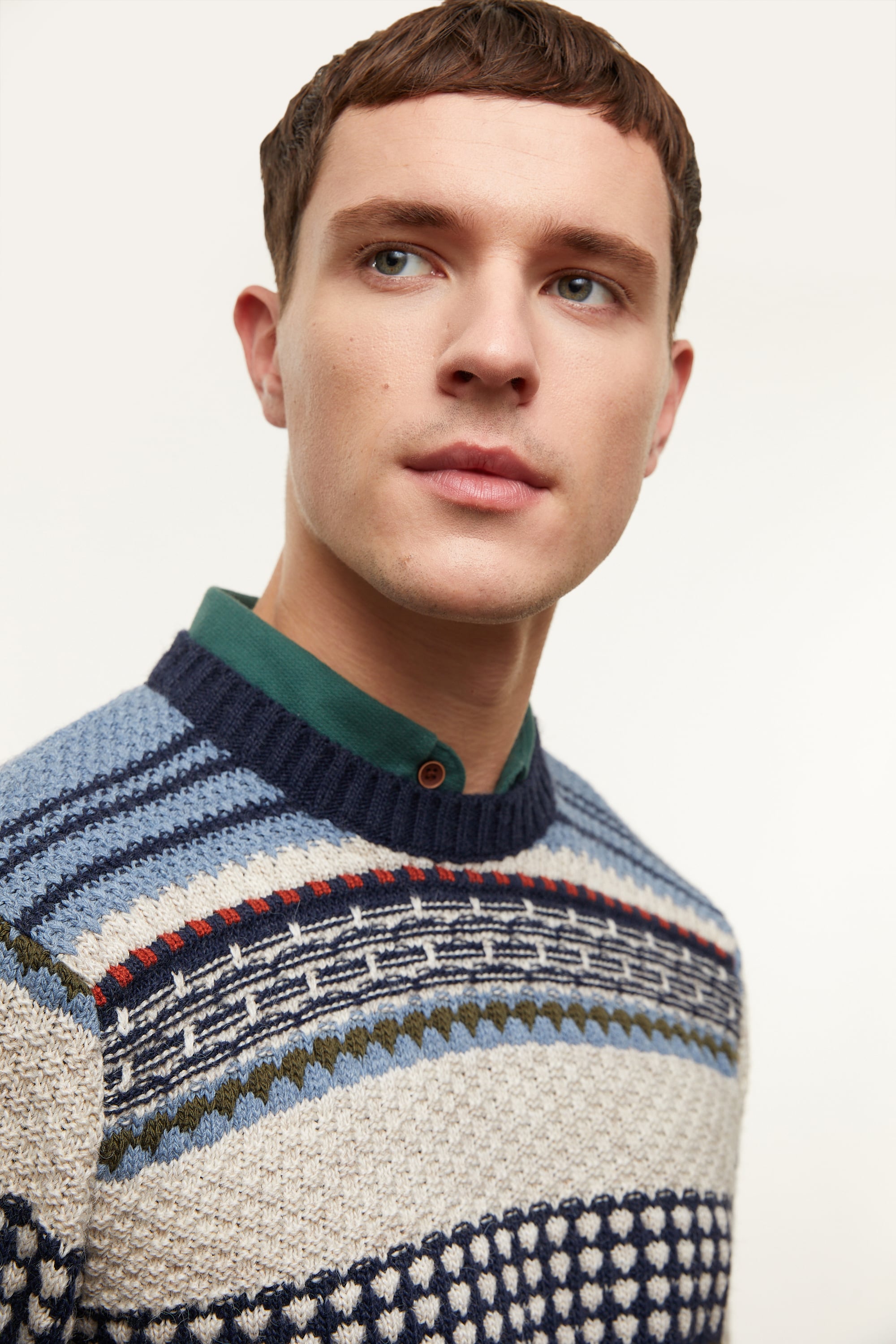 ÇİZGİLİ BİSİKLET YAKA TRİKO KAZAK