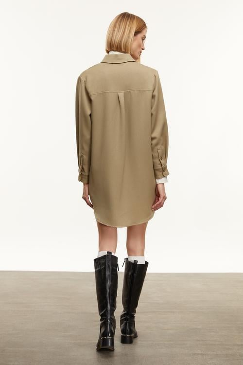  MİNİ GÖMLEK ELBİSE