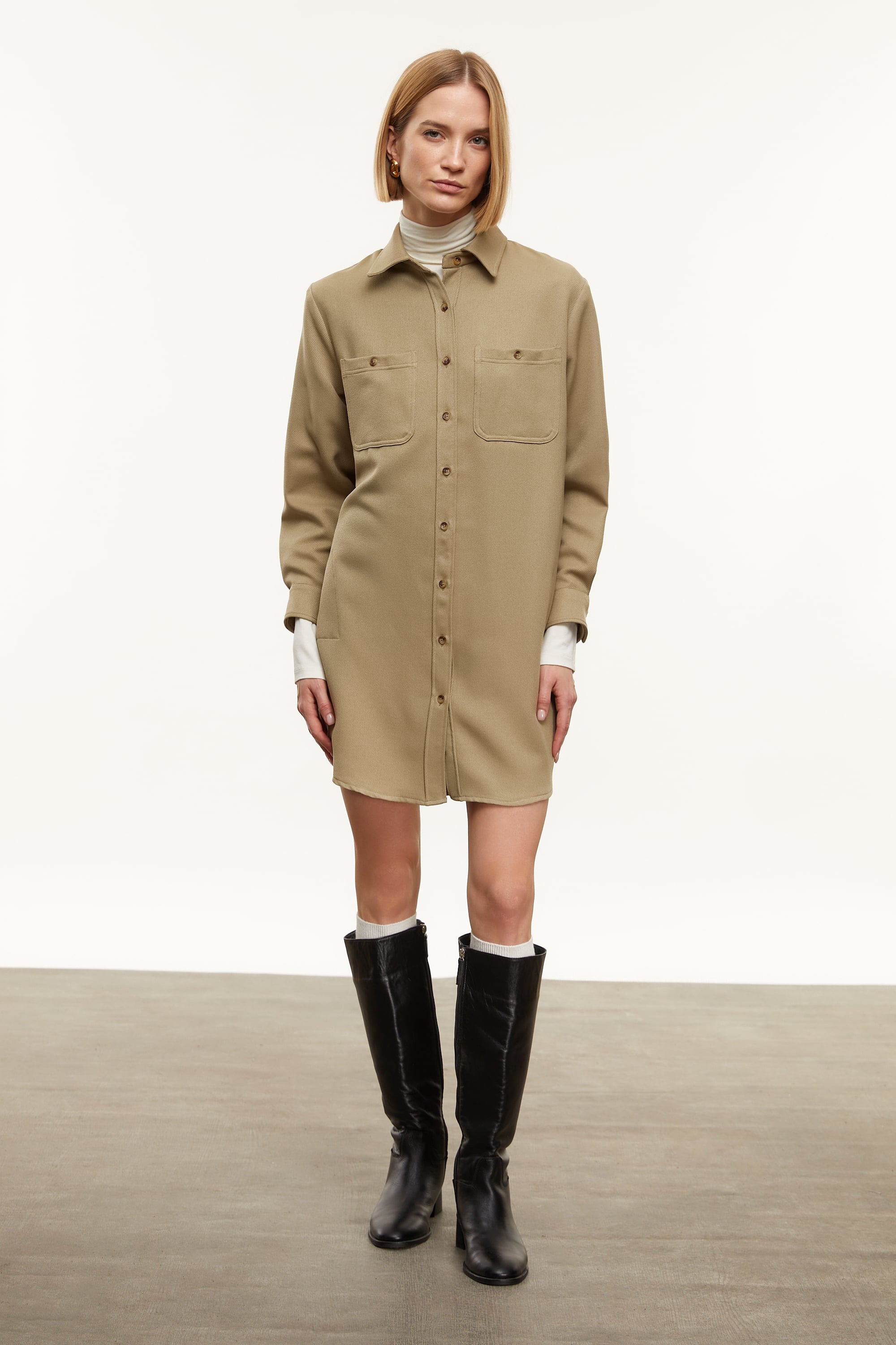 MİNİ GÖMLEK ELBİSE