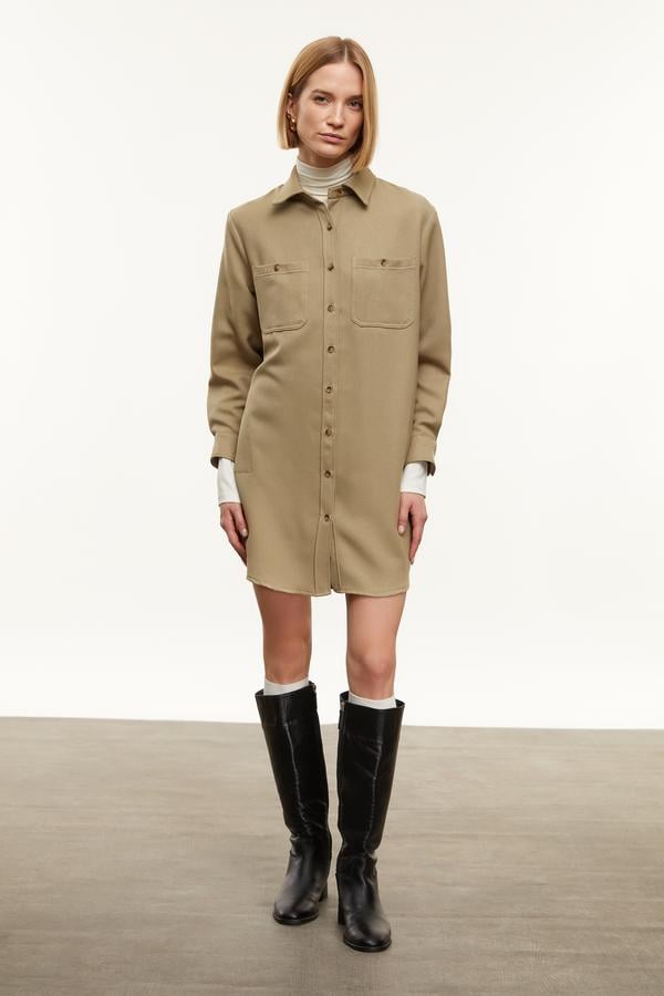 MİNİ GÖMLEK ELBİSE