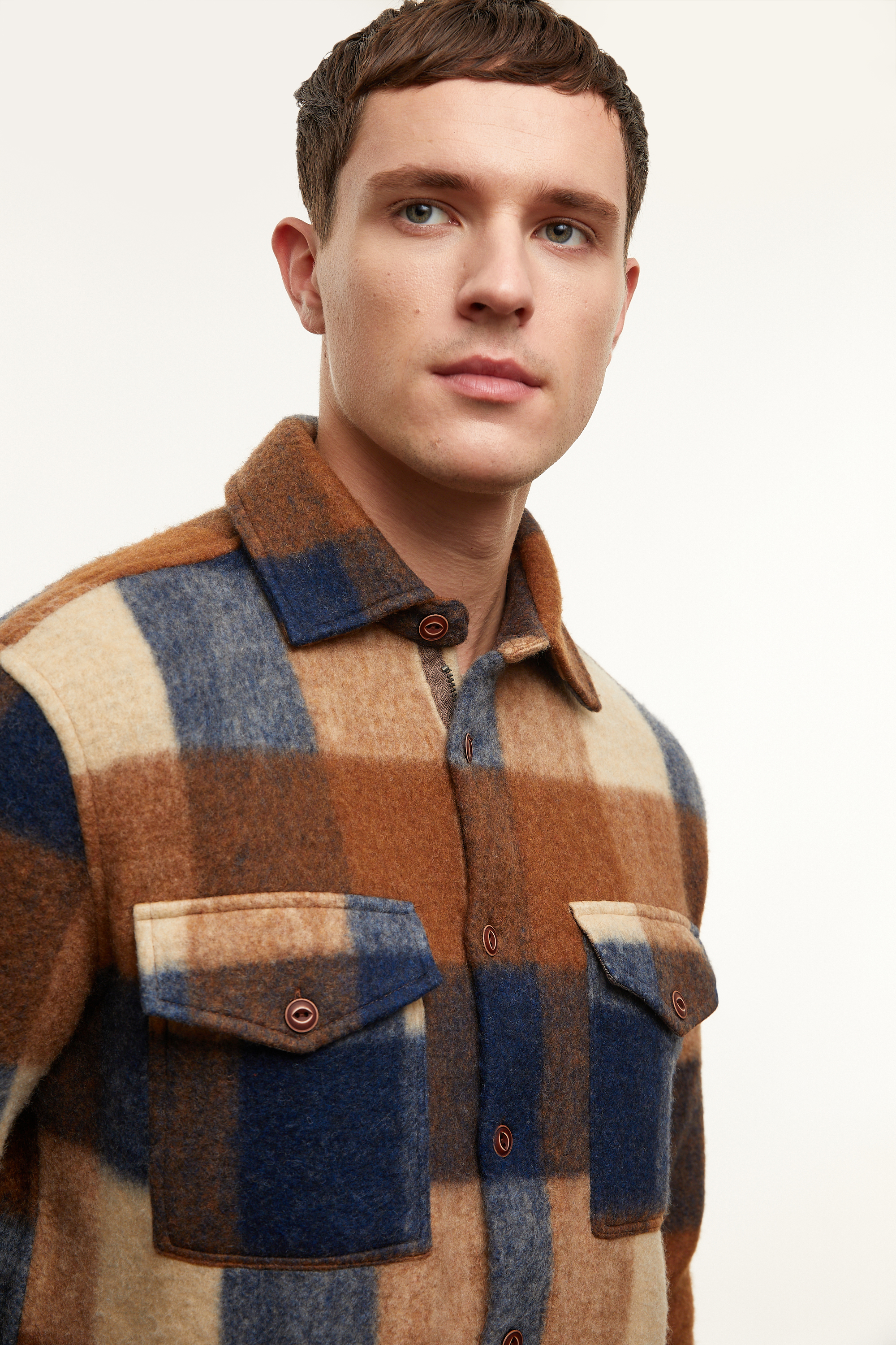 YÜN KARIŞIMLI EKOSELİ CEKET GÖMLEK