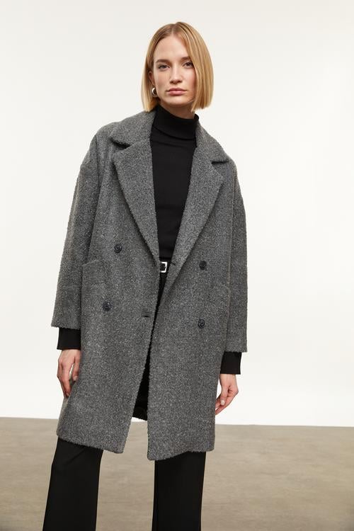  YÜN KARIŞIMLI KAŞE PALTO