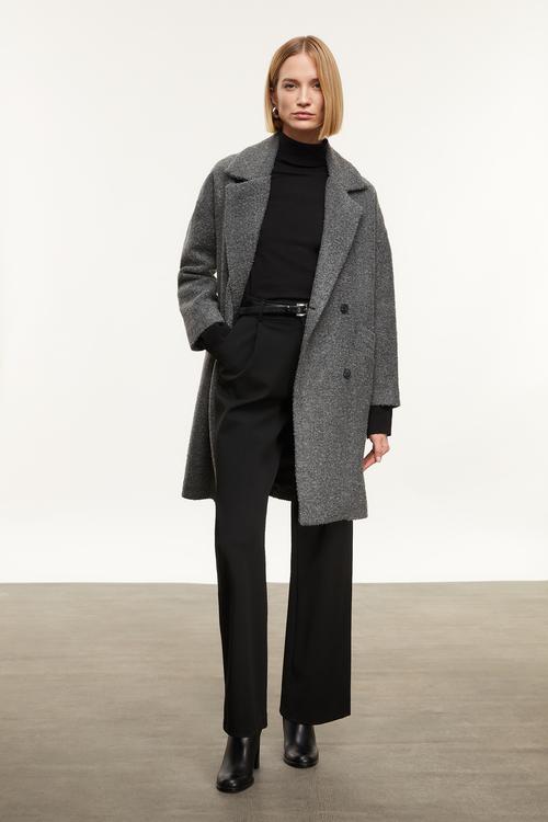  YÜN KARIŞIMLI KAŞE PALTO