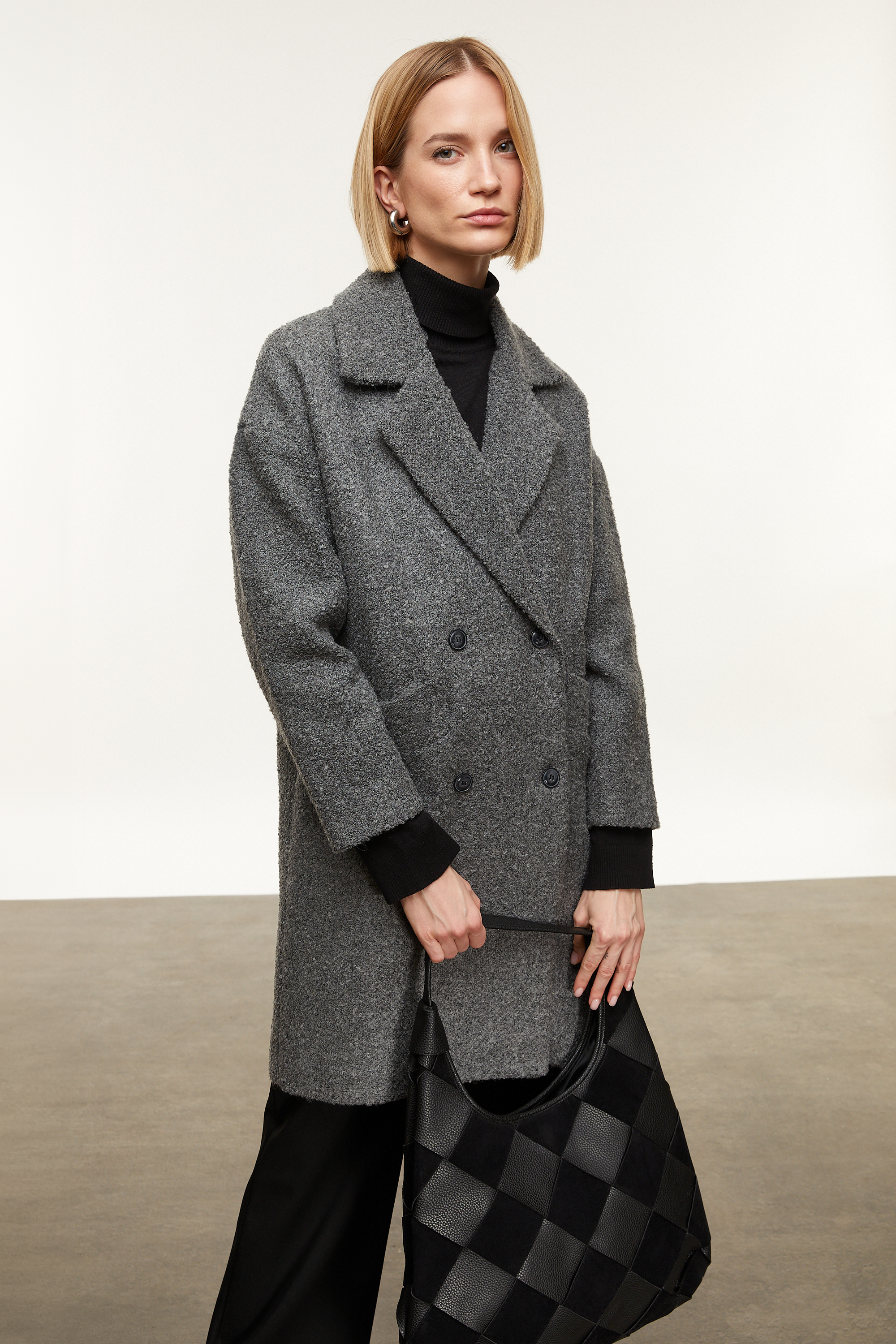 YÜN KARIŞIMLI KAŞE PALTO