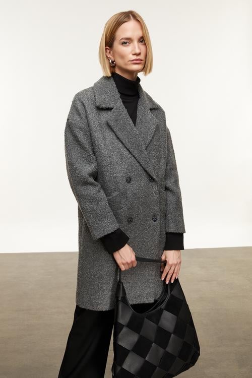  YÜN KARIŞIMLI KAŞE PALTO