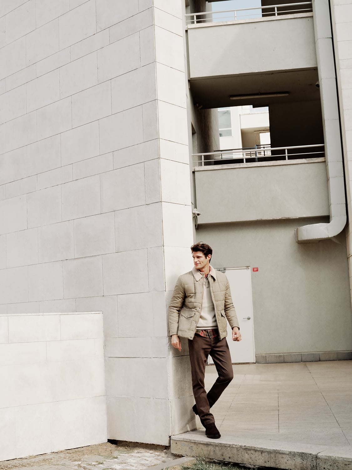 POLAR YAKA DERİ GÖRÜNÜMLÜ MONT