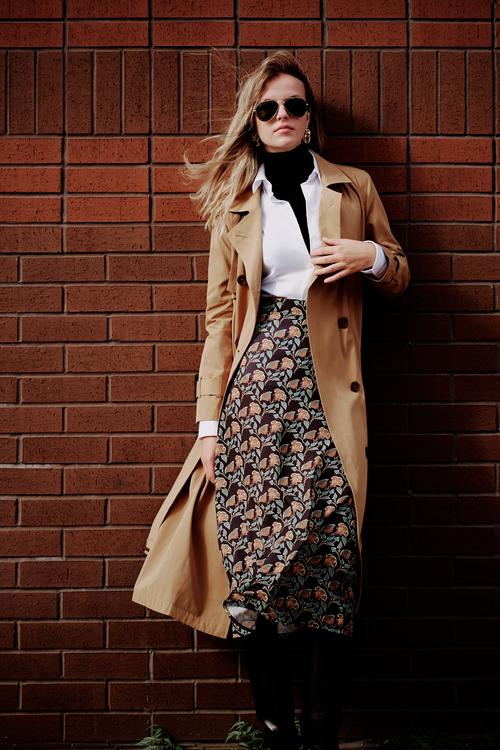  DESENLİ A FORM MİDİ ETEK