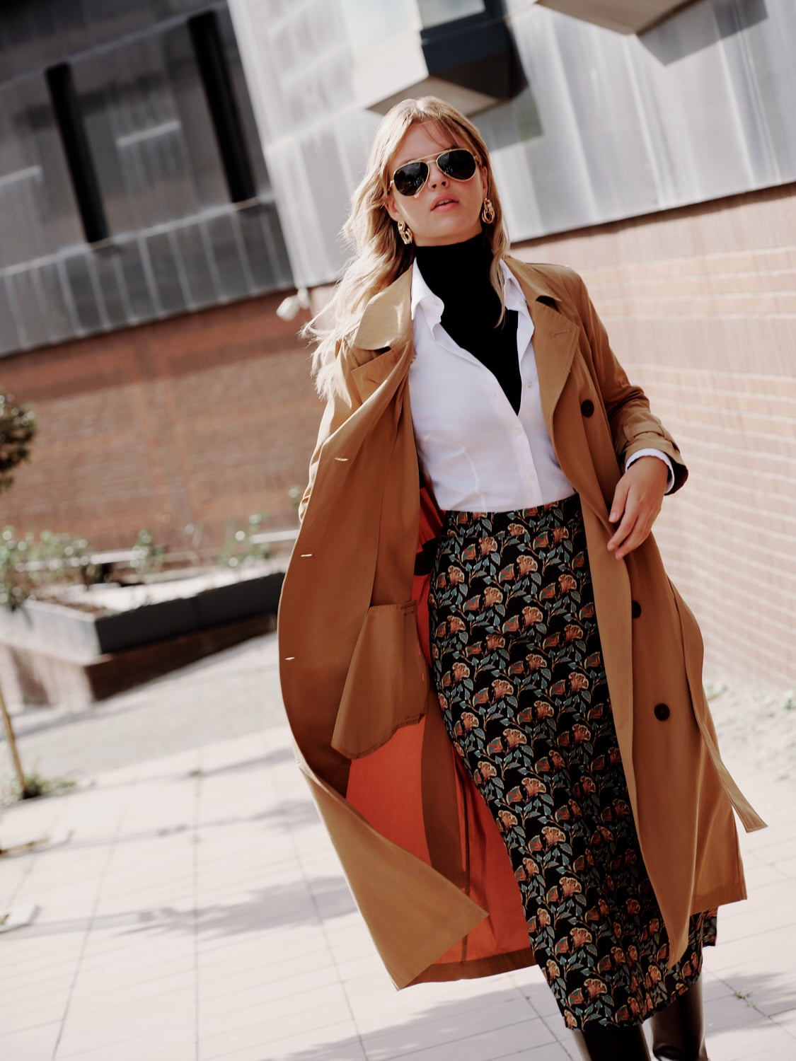 DESENLİ A FORM MİDİ ETEK