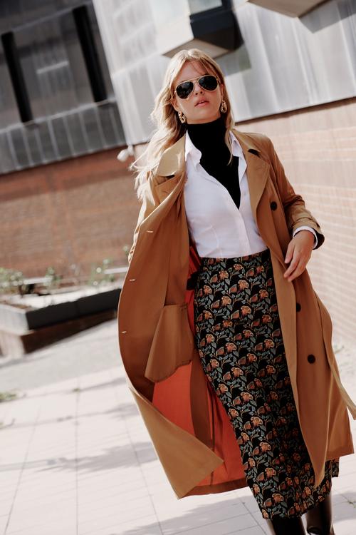  DESENLİ A FORM MİDİ ETEK