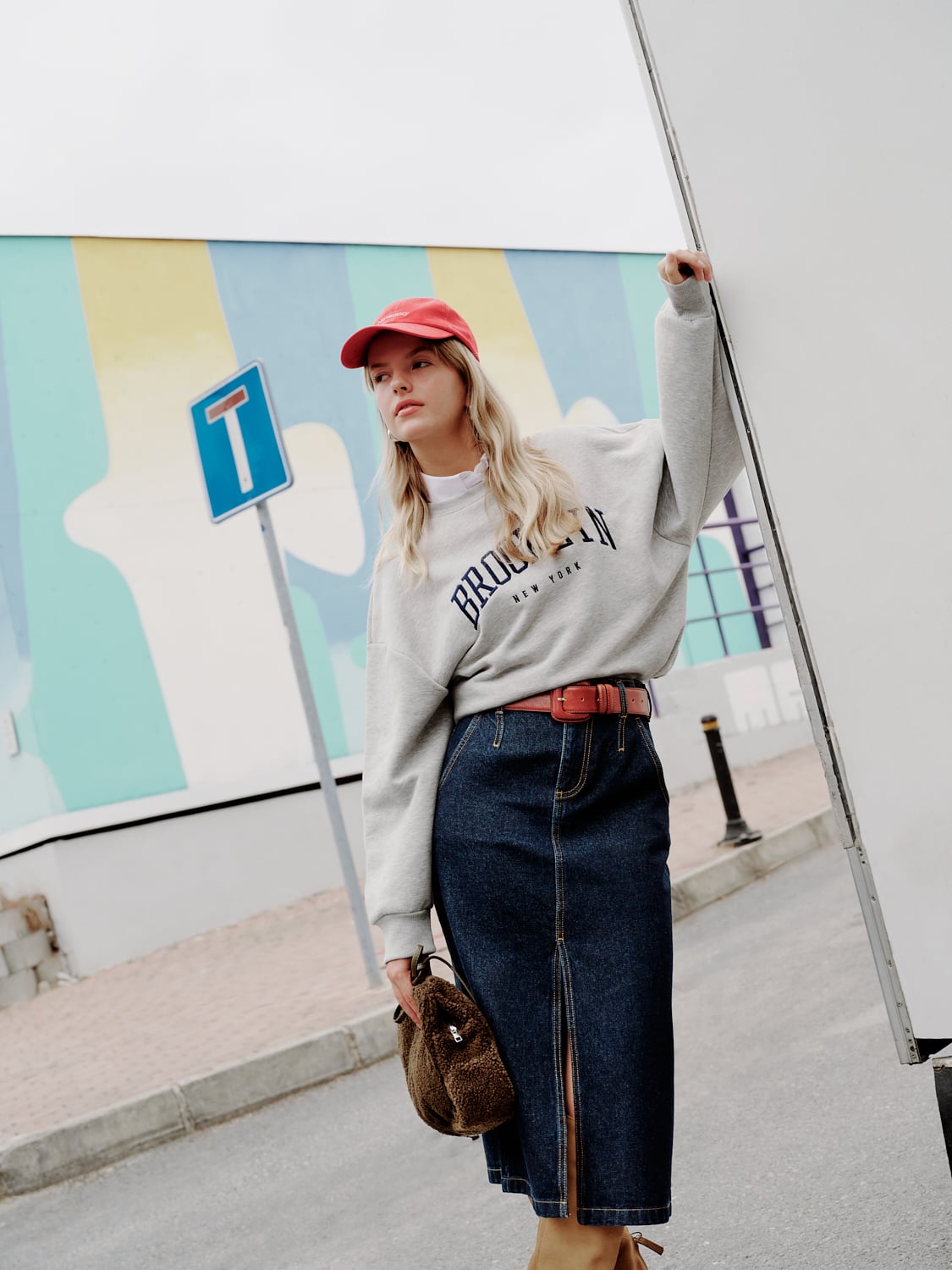 YIRTMAÇLI MİDİ JEAN ETEK